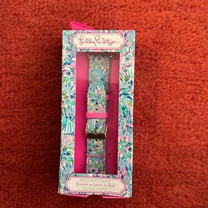 Lilly Pulitzer Pink and Blue Floral Apple Watch Band